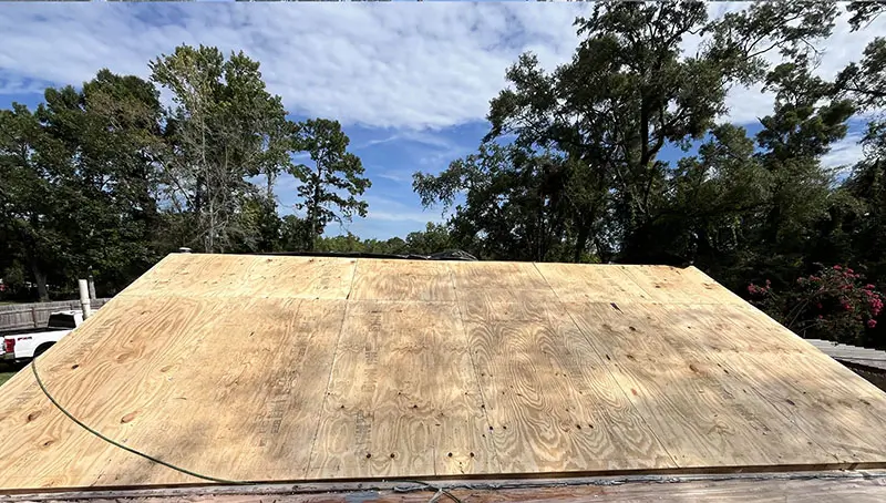 Tear off in prep of metal roof